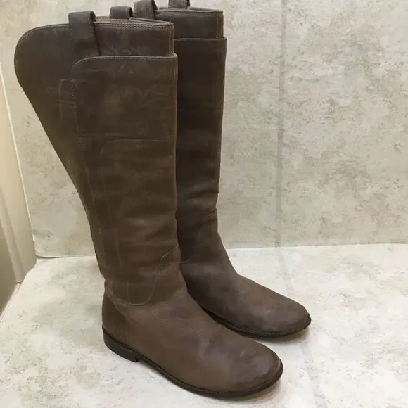 FRYE LEATHER PAIGE TALL RIDING BOOTS - Picture 1 of 14